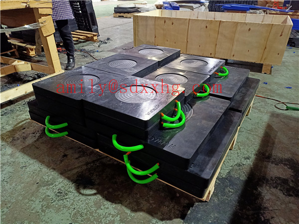 UHMWPE heavy duty crane outrigger pads