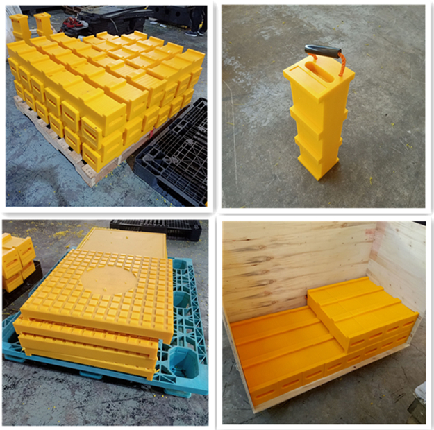 Heavy-Duty HDPE Crane Foot Bearing Support PE Outrigger Pads Wear-Resistant Uhwmpe Foot Pad Outriggerpad/Crane Foot Support Pad